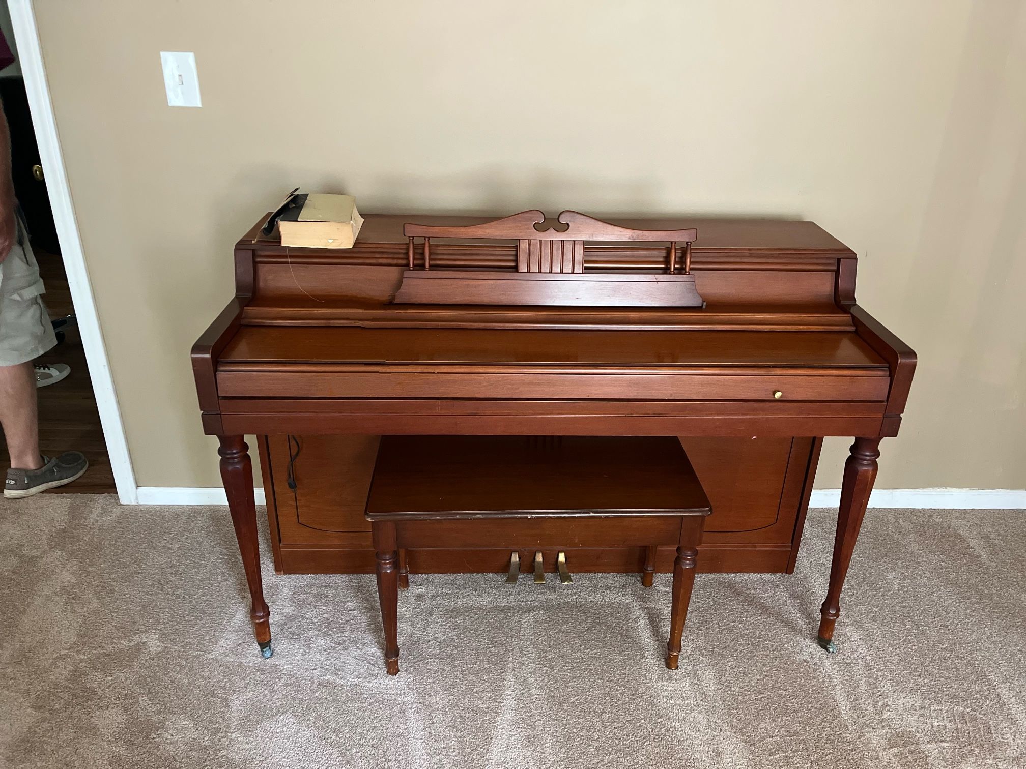 Wurlitzer piano and Storage Bench