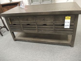 Creekview Home Emporium Kitchen Island - Weathered Grey-Brown | Prep Table | Sideboard
