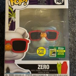 2024 SDCC FUNKO POP ZERO THE NIGHTMARE BEFORE CHRISTMAS GLOWS IN THE DARK