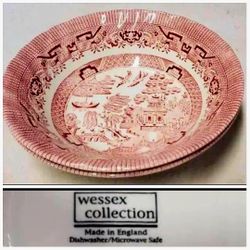 Churchill Willow red rosa bowls, 3 for  $25