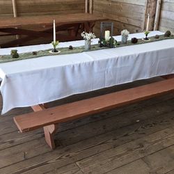 10 White Table Cloths