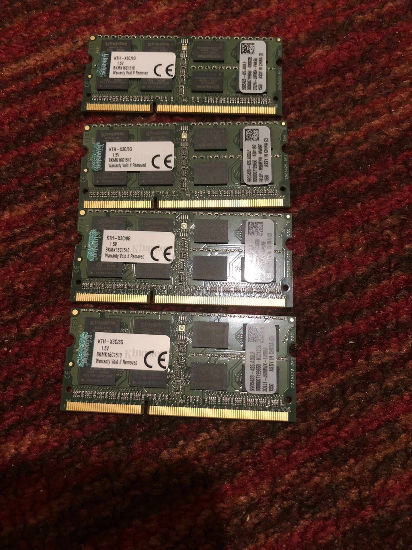 32GB Ram 1600GHz (PC3-1200) For Laptop 🕵️‍♀️ Pick Up Only $85 For All