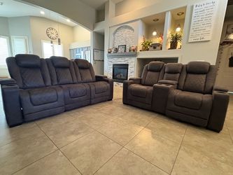 Power recliner couch, loveseat, and recliner
