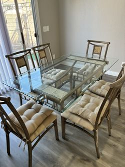 Dinning Room Glass Set 6 Chairs