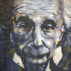 Einstein Canvas Art Print by Stephen Fishwick