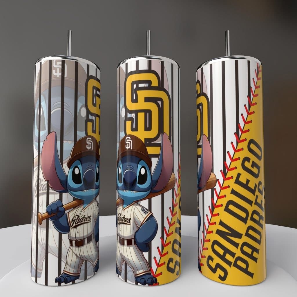San Diego Padres Baseball Stitch Tumbler