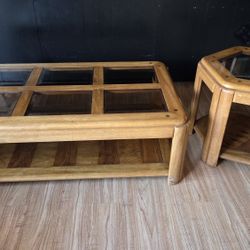 Coffee Table and Matching Side Table.