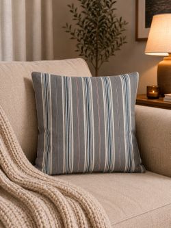 IKEA Cushion Cover Gray Striped Decorative Pillow Cover