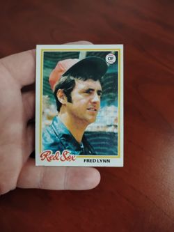 Vintage Fred Lynn red sox baseball card