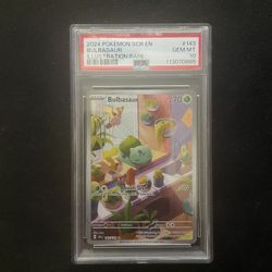 Bulbasaur 2024 SCR EN Illustration Rare #143 PSA 10 GEM MINT