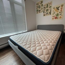 Queen Size Bed Frame and Mattress