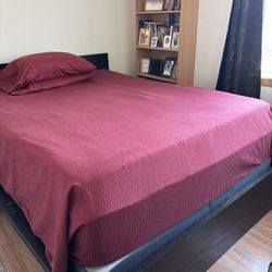 Queen Size Bed and Espresso Bedframe