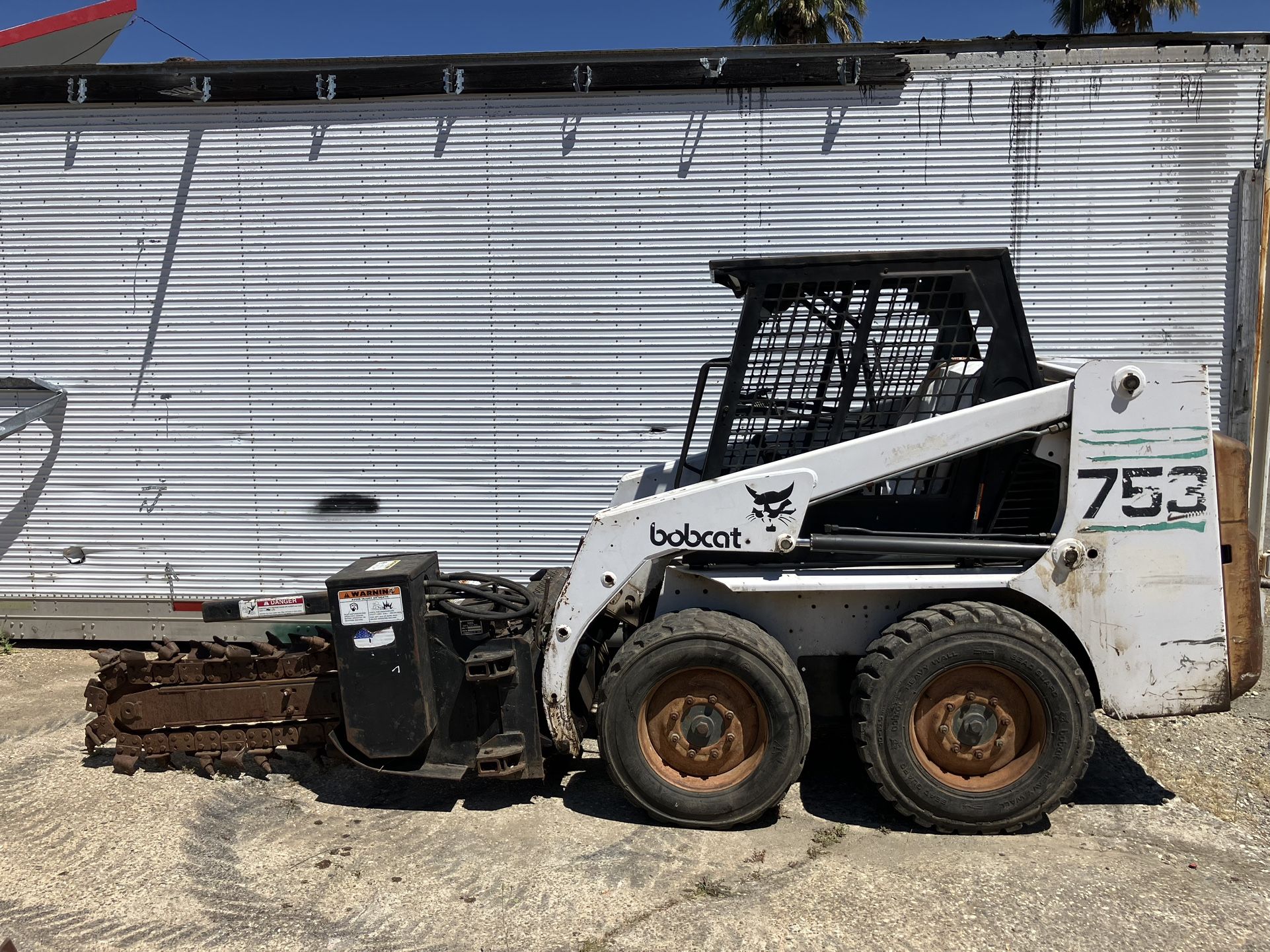 Bobcat 753 With Trencher And 2 Buckets