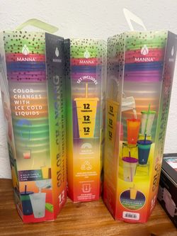 Plastic tumblers cups lids cold color change