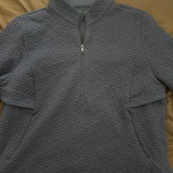 Callaway Blue 1/2 Zip Quilted Sweater