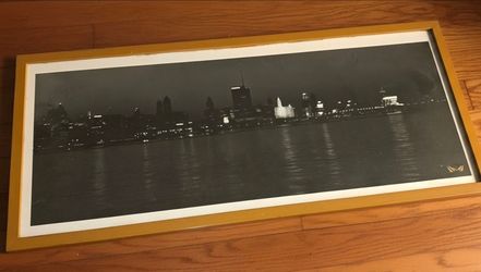 Vintage Toronto Skyline Night Panorama Limited Edition Photo Print by J.L. Mannasmith 20x12