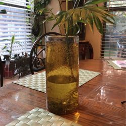 Elegant Yellow Vase And House Plant