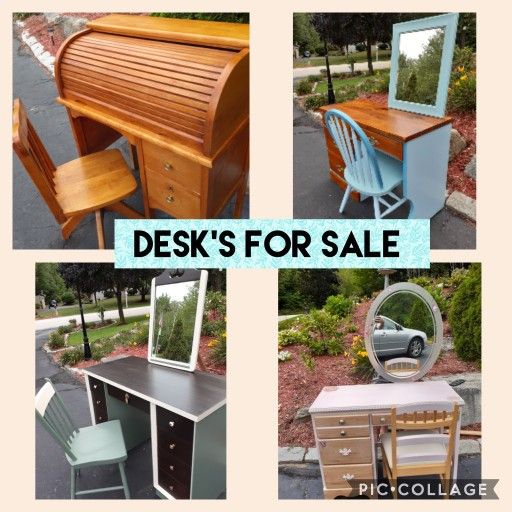 Beautifully Refinished Desks / Vanity.