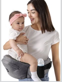 HKAI Baby Hip Carrier, Mom’s Choice Award Winner, Baby Carrier with Adjustable Waistband & Breathable Mesh, Ergonomic Carrier with Non-Slip Hip Seat S