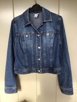 Denim Jean Jacket - AnnTaylor Loft - Ladies - Size S - short cut styling - silver buttons - 2 pocket front - like new condition, 100% cotton.