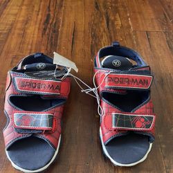 Spider-Man Light Up Sandals Kids Size 10
