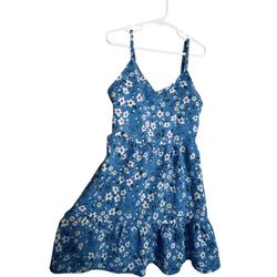Girl Blue Flowery Dress