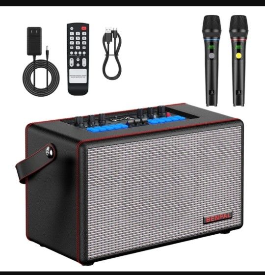 Karaoke Machine With Two Wireless Microphones