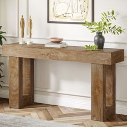 63” Farmhouse Console Table – Long Sofa/Entryway Table (New in Box)