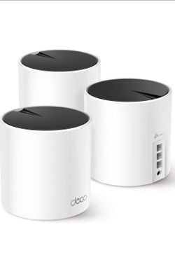 TP-Link Deco X55 AX3000 WiFi 6 Mesh System - Covers up to 6500 Sq.Ft, Replaces Wireless Router and Extender, 3 Gigabit Ports per Unit, Supports Ethern
