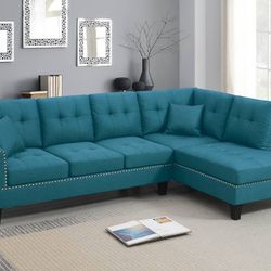 Blue Sectional Sofa 