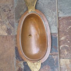 HAMMERED COPPER FISH POACHER 19"