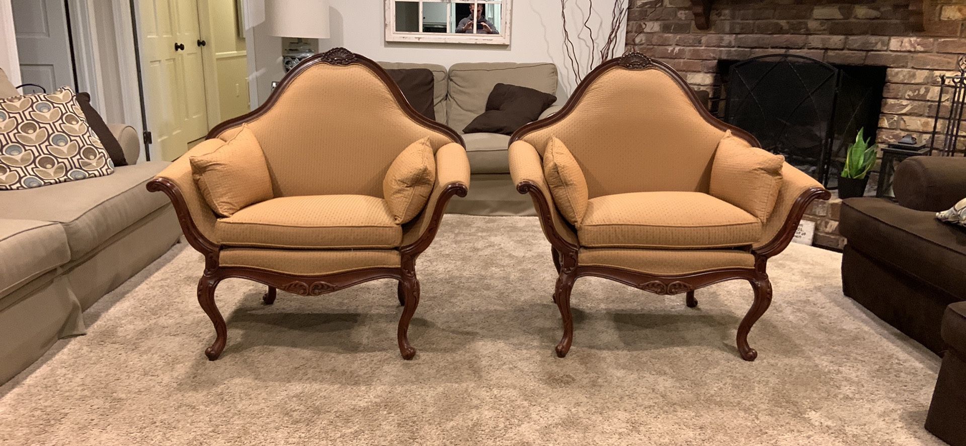 Victorian Lounge Chairs (pair)