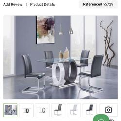 OFERTA!!Modern Glass Dining Set – $100 (Great Deal!)