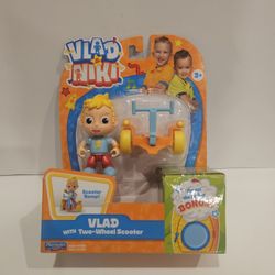 Vlad & Niki Vlad with Two-Wheel Scooter Figure Set