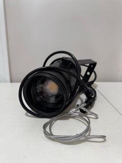 Black LED Spotlight Fixture with Mounting Bracket