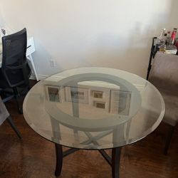 Glass Top Dining Table