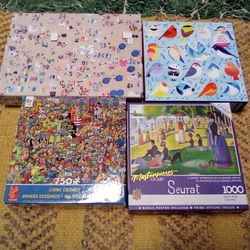 Lot Of 4 Jigsaw Puzzles 10.00
