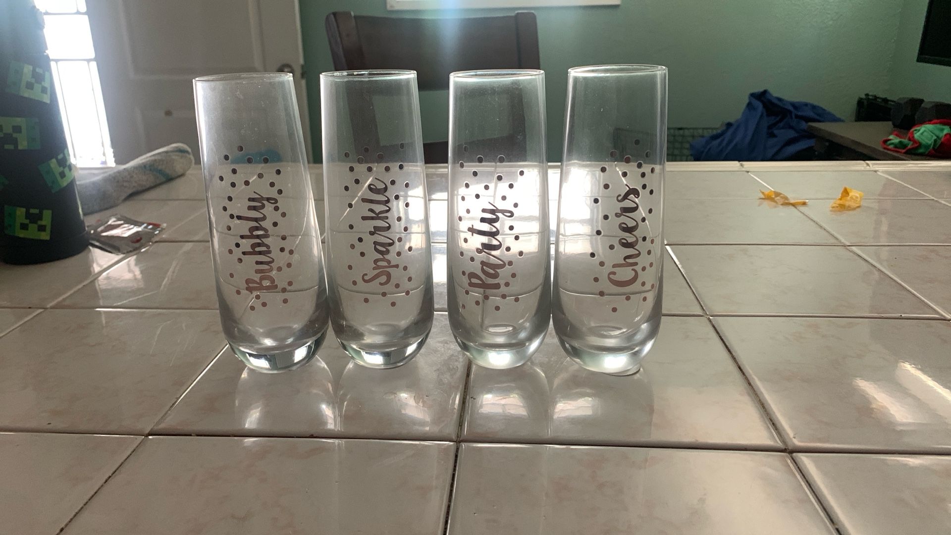Decorative Mimosa/ Drink Glasses