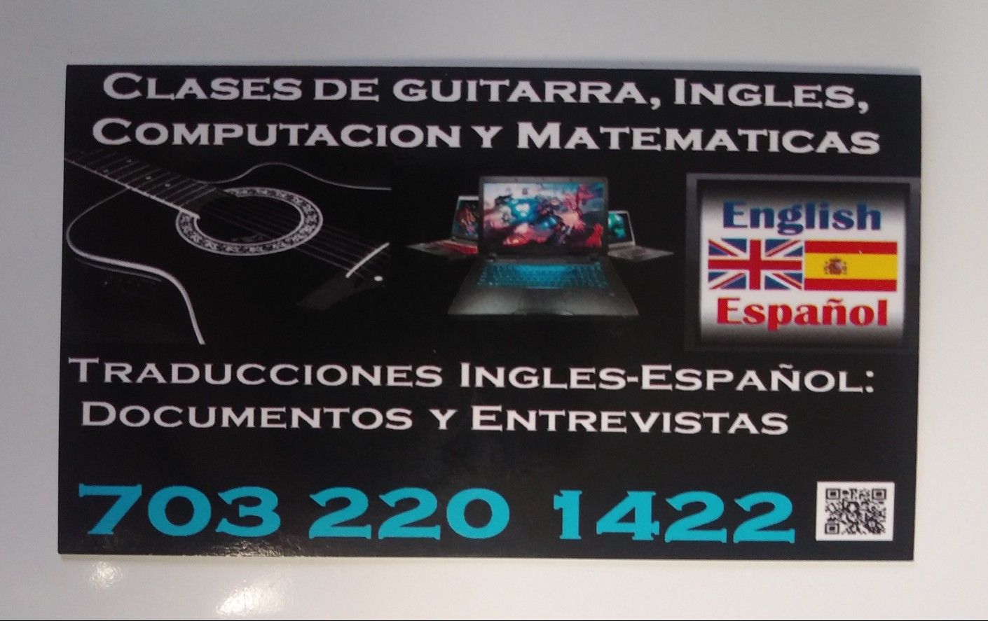 Classes de Inglés computación Guitarra Traducciones Partida de Nacimiento