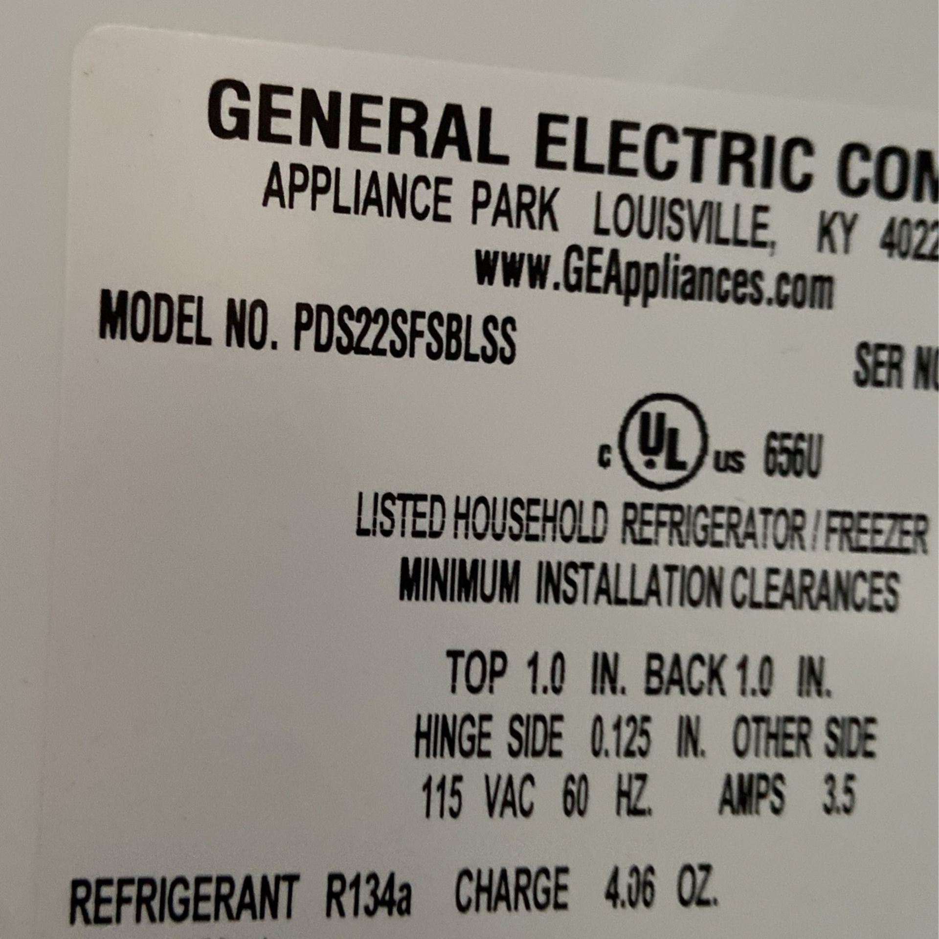 General Electric Stainless Steel Refrigerator