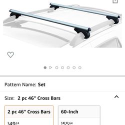 Rooftop Crossbars (2) 52in Aluminum Crossbars