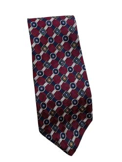 Peterborough Row Geometric Pattern Silk Tie, Hollywood