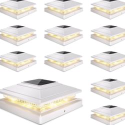 Solar Post Cap Lights 12pack,Warm & Cool Light,(N39)
