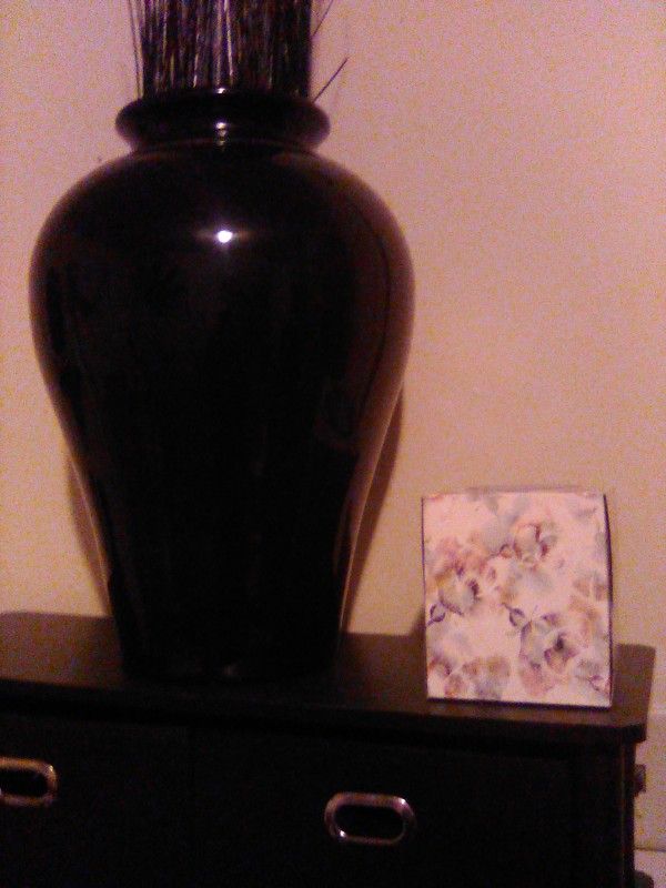 17 Inch Black Vase