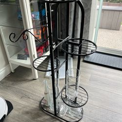 Tiered Plant Display Shelf + Flower Vase Set