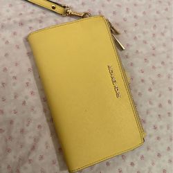 Michael Kors Yellow Wristlet Wallet
