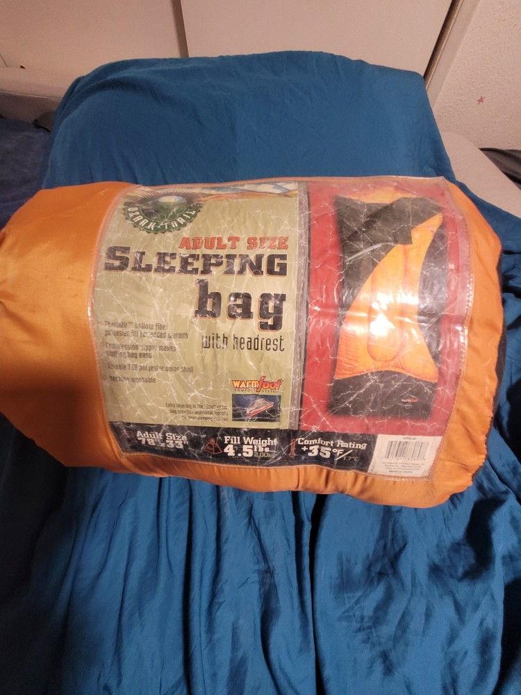 Adult Size Sleeping Bag with Headrest