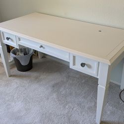 White Desk (Solid Wood)
