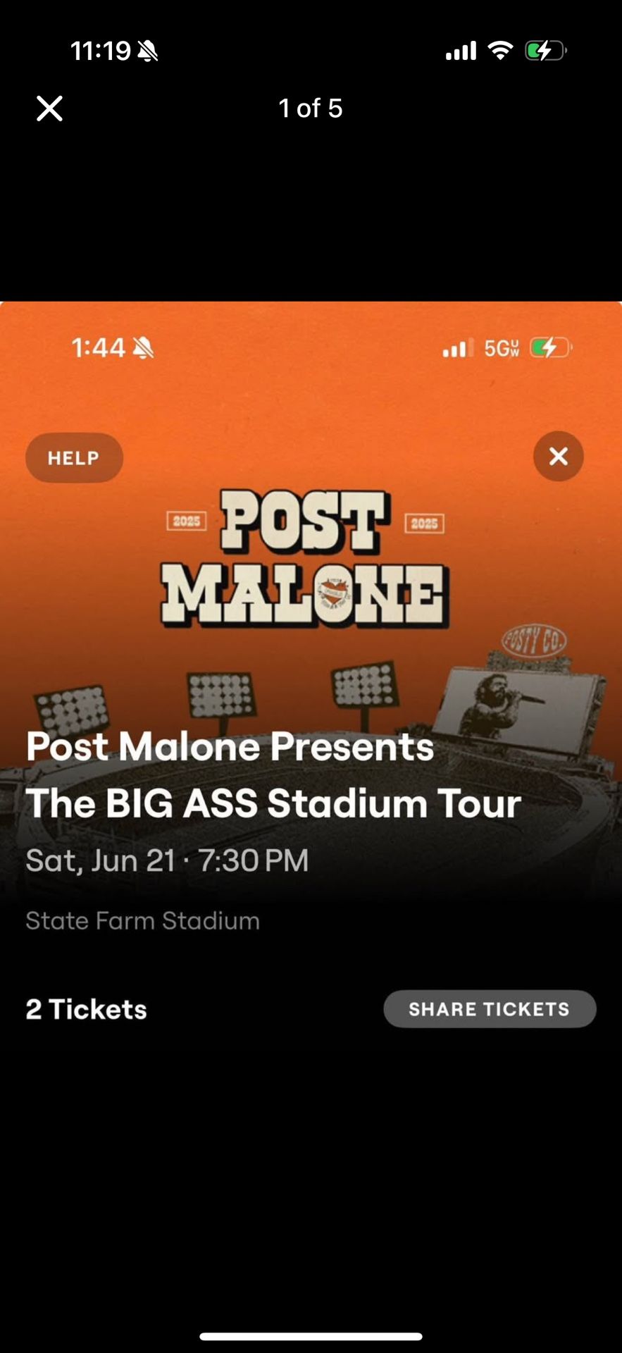2 Post Malone Tickets AZ