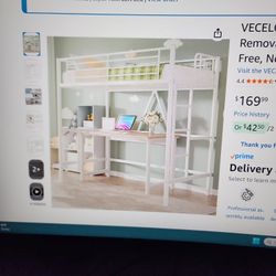 Metal Loft Bed Twin Size
